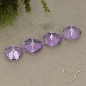 2.78 ct natürliche Mittelviolettes Violett Amethyst-Edelsteine, Herz, VVS-VS