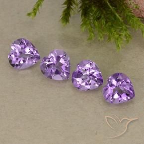 2.69 ct natürliche Mittelviolettes Violett Amethyst-Edelsteine, Herz, VVS-VS