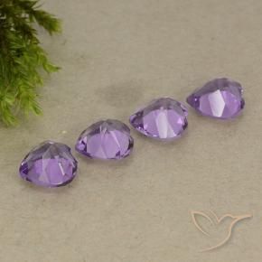 2.69 ct natürliche Mittelviolettes Violett Amethyst-Edelsteine, Herz, VVS-VS