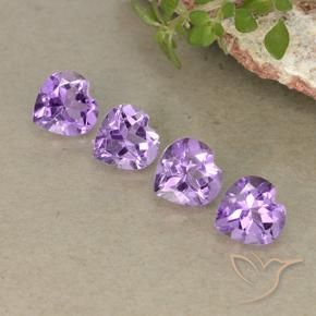 2.98 ct natürliche Tiefviolettes Violett Amethyst-Edelsteine, Herz, VVS-VS
