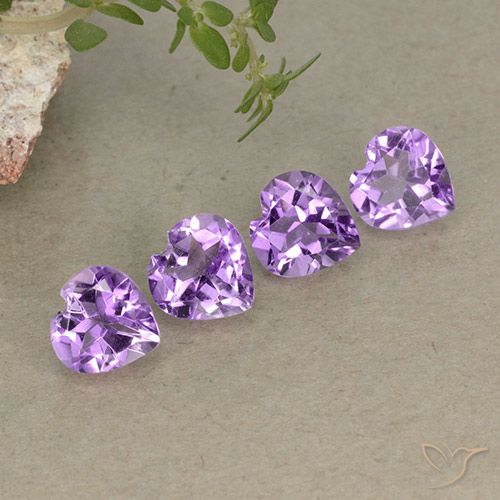 2.75ctw Natürlicher Mittelviolettes Violett Amethyst, Herz, VVS-VS