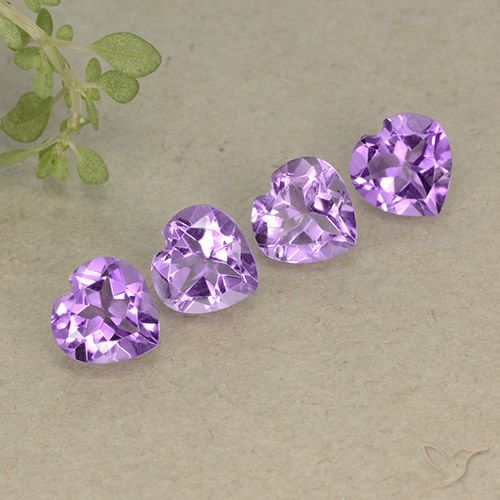 2.83ctw Natürlicher Mittelviolettes Violett Amethyst, Herz, VVS-VS