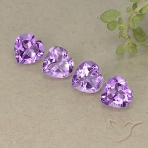 2.83 ct natürliche Mittelviolettes Violett Amethyst-Edelsteine, Herz, VVS-VS