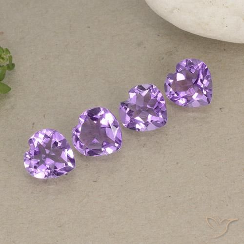 2.37ctw Natürlicher Mittelviolettes Violett Amethyst, Herz, VVS-VS