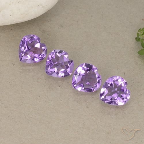 2.37 ct natürliche Mittelviolettes Violett Amethyst-Edelsteine, Herz, VVS-VS