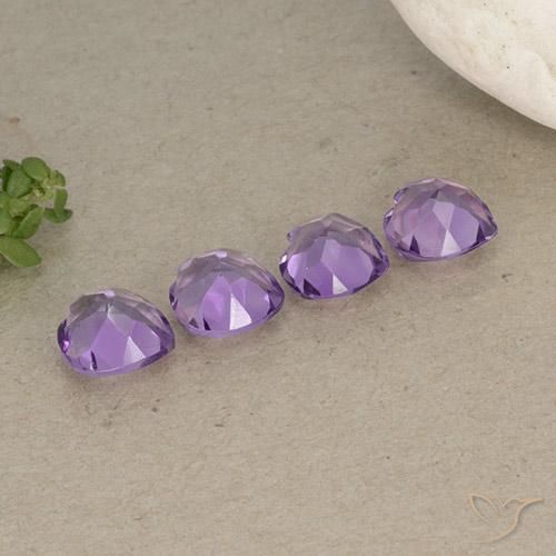 2.37 ct natürliche Mittelviolettes Violett Amethyst-Edelsteine, Herz, VVS-VS