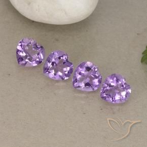 2.80 ct natürliche Mittelviolettes Violett Amethyst-Edelsteine, Herz, VVS-VS