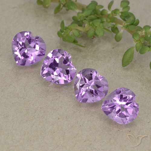 3.04ctw Natürlicher Mittelviolettes Violett Amethyst, Herz, VVS-VS