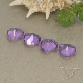 2.65 ct natürliche Tiefviolettes Violett Amethyst-Edelsteine, Herz, VVS-VS