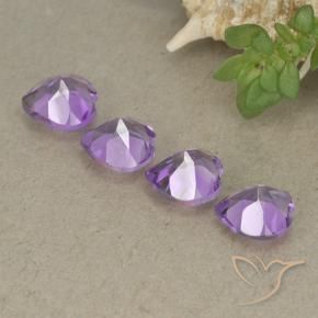 2.70 ct natürliche Lebhaftes Violett Amethyst-Edelsteine, Herz, VVS-VS