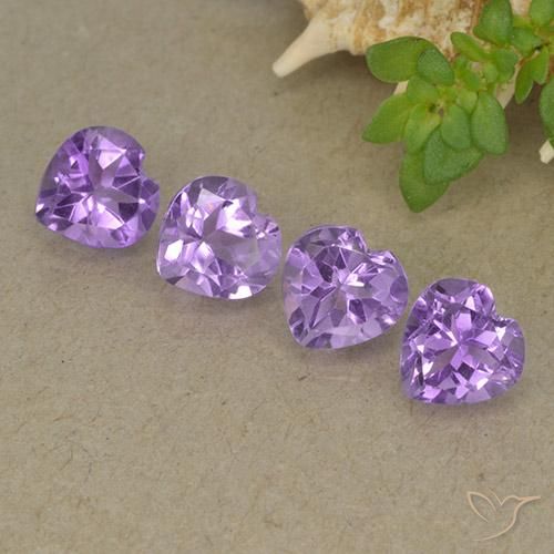 3.12ctw Natürlicher Intensives Violett Amethyst, Herz, VVS-VS