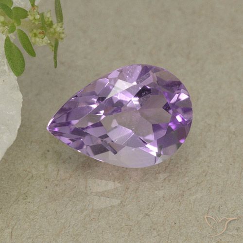 1.84ct Natürlicher Rosa Iris Violett Amethyst, Birnenform, VVS-VS