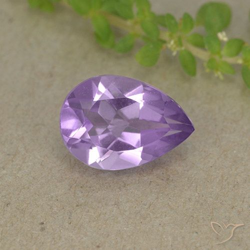 1.56ct Natürlicher Tiefes Irisviolett Amethyst, Birnenform, VVS-VS