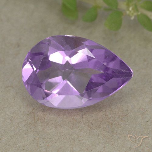 1.58ct Natürlicher Rosaig-violett Amethyst, Birnenform, VVS-VS