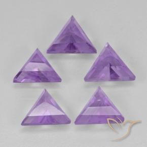 2.92 ct natürliche Mittelviolett Amethyst-Edelsteine, Trillion, VS