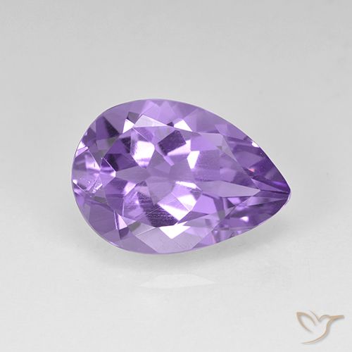 4.58ct Natürlicher Mittelviolett Amethyst, Birnenform, VVS-VS