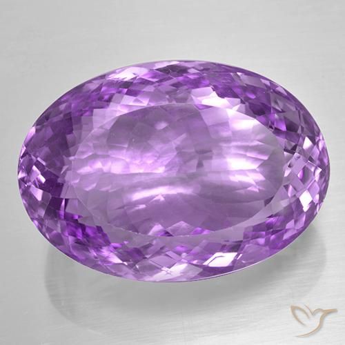52.67ct Natürlicher Rosaig-violett Amethyst, Oval, IF