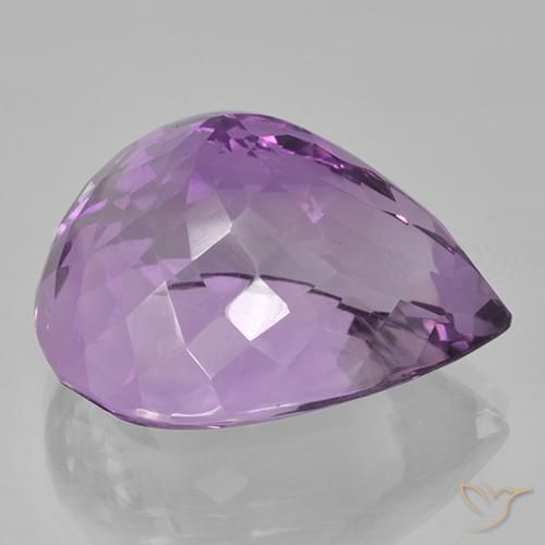 9,17 ctw natürlicher Rosaig-violett Amethyst, Birnenform, VVS