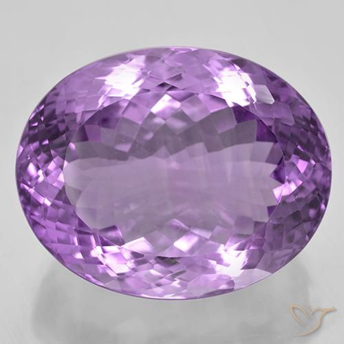 52.93ct Natürlicher Rosaig-violett Amethyst, Oval, IF