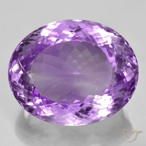 44.51ct Natürlicher Mittelviolettes Violett Amethyst, Oval, VVS
