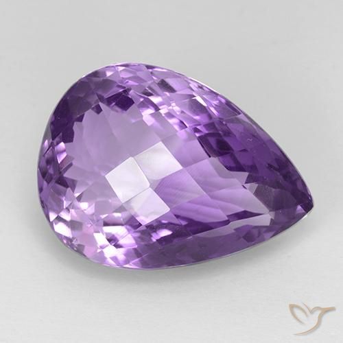 24.43ct Natürlicher Lilaisch-violett Amethyst, Birnenform, VVS