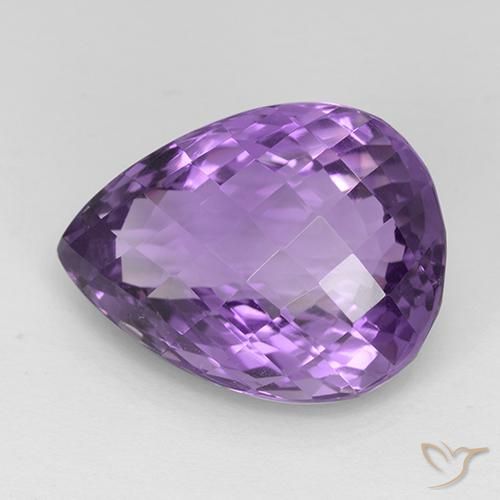 9,17 ctw natürlicher Lilaisch-violett Amethyst, Birnenform, VVS