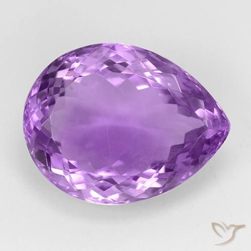 21.49ct Natürlicher Tiefviolettes Violett Amethyst, Birnenform, VVS