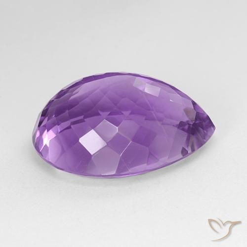 9,17 ctw natürlicher Tiefviolettes Violett Amethyst, Birnenform, VVS
