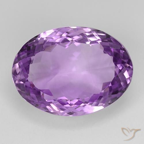 30.78ct Natürlicher Mittelviolettes Violett Amethyst, Oval, IF