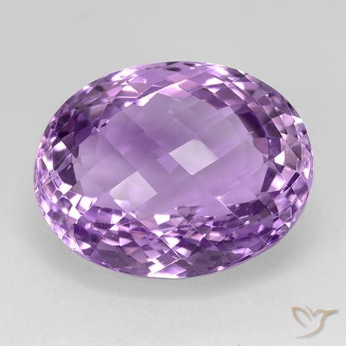 26.60ct Natürlicher Rosaig-violett Amethyst, Oval, VVS