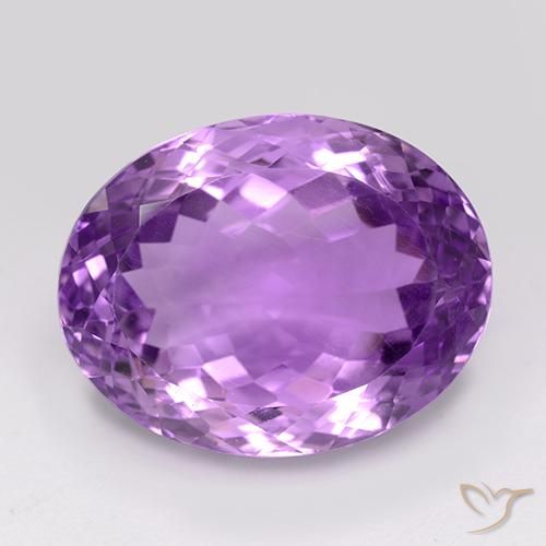 25.76ct Natürlicher Rosaig-violett Amethyst, Oval, VVS