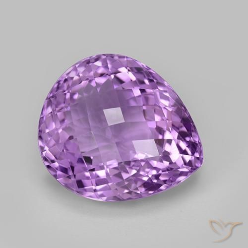 36.79ct Natürlicher Mittelviolettes Violett Amethyst, Birnenform, VVS