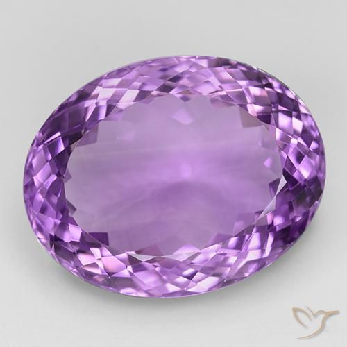 35.44ct Natürlicher Mittelviolettes Violett Amethyst, Oval, IF