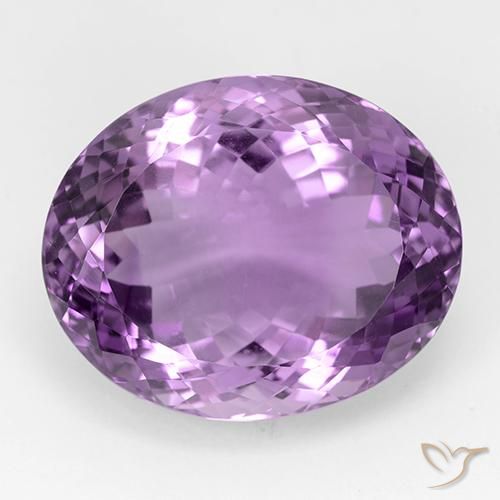 33.84ct Natürlicher Rosaig-violett Amethyst, Oval, IF