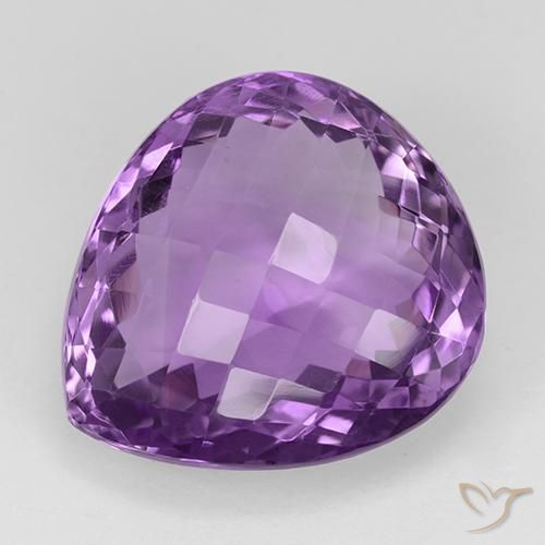 27.20ct Natürlicher Lilaisch-violett Amethyst, Birnenform, VVS