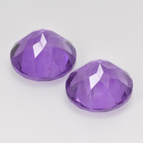 3,56 ct natürliche Mittel-helles Violett Amethyst-Edelsteine, Rund Schliff, VS