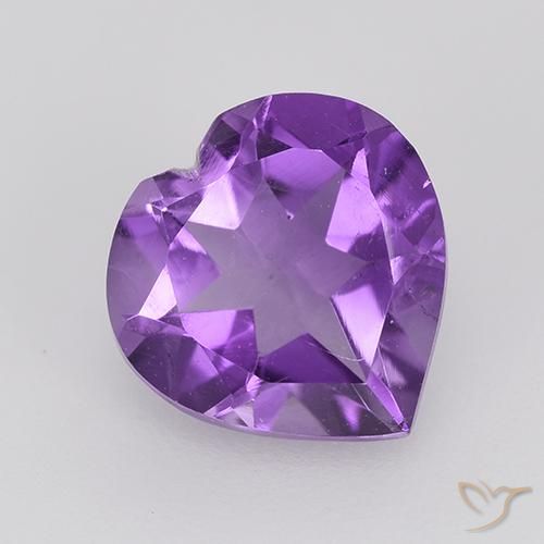 1.55ct Natürlicher Intensives Violett Amethyst, Herz, VS
