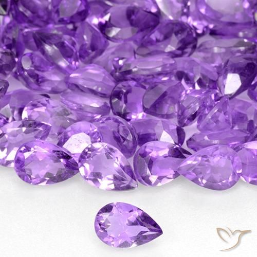 0.38ct Natürlicher Tiefviolettes Violett Amethyst, Birnenform, VVS-VS