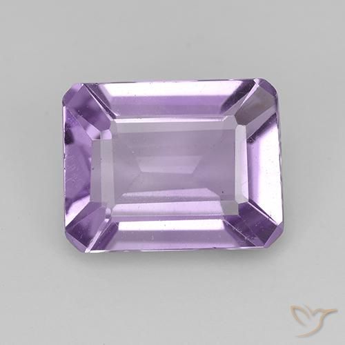1.80ct Natürlicher Mittel-helles Violett Amethyst, Smaragdschliff, VVS-VS