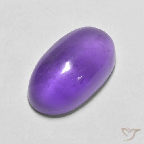 4.66ct Natürlicher Mittelviolett Amethyst, Oval, Transparent