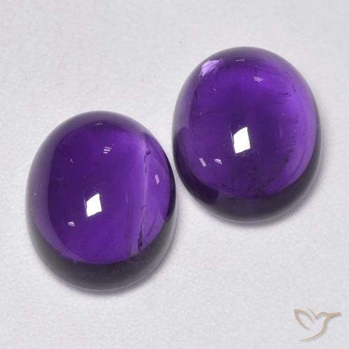 5.64 ct natürliche Mittel-helles Violett Amethyst-Edelsteine, Oval, Transparent