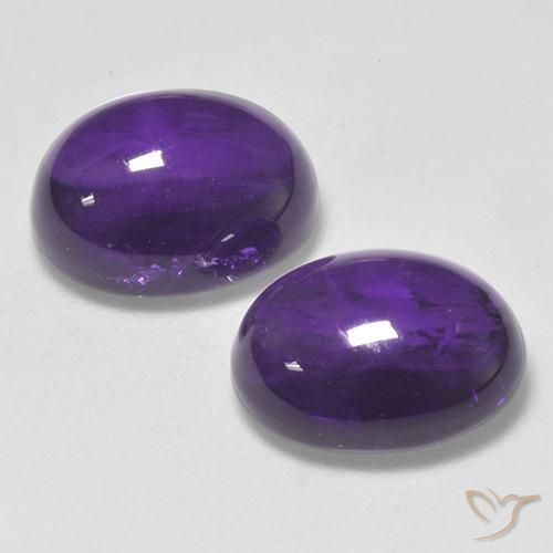 5.64 ct natürliche Mittel-helles Violett Amethyst-Edelsteine, Oval, Transparent