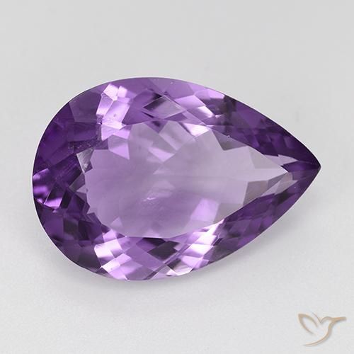 9,17 ctw natürlicher Mittelviolettes Violett Amethyst, Birnenform, VS