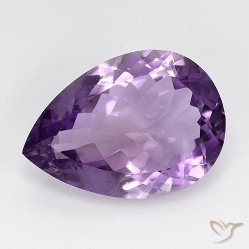 9.04ct Natürlicher tiefviolett Amethyst, Birnenform, VS