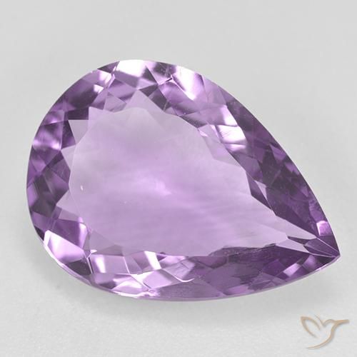 7.98ct Natürlicher Hell-Mittelviolett Amethyst, Birnenform, VVS-VS