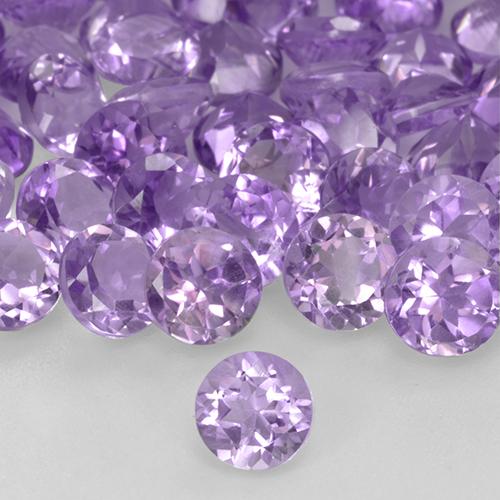 2.42 ct natürliche Violet Amethyst-Edelsteine, Rund Schliff, VS