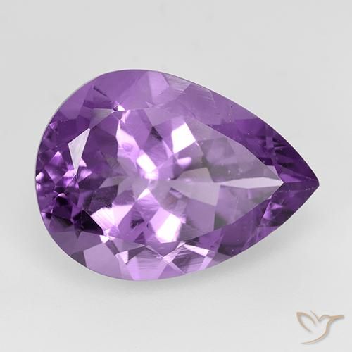 9,17 ctw natürlicher Lilaisch-violett Amethyst, Birnenform, VVS-VS