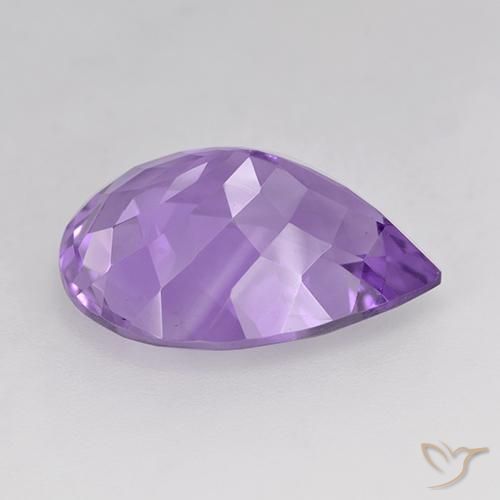 9,17 ctw natürlicher Lilaisch-violett Amethyst, Birnenform, VVS-VS