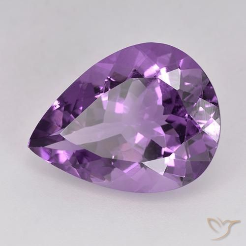 9,17 ctw natürlicher Lilaisch-violett Amethyst, Birnenform, VS