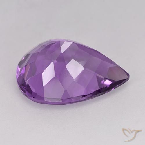 9,17 ctw natürlicher Lilaisch-violett Amethyst, Birnenform, VS